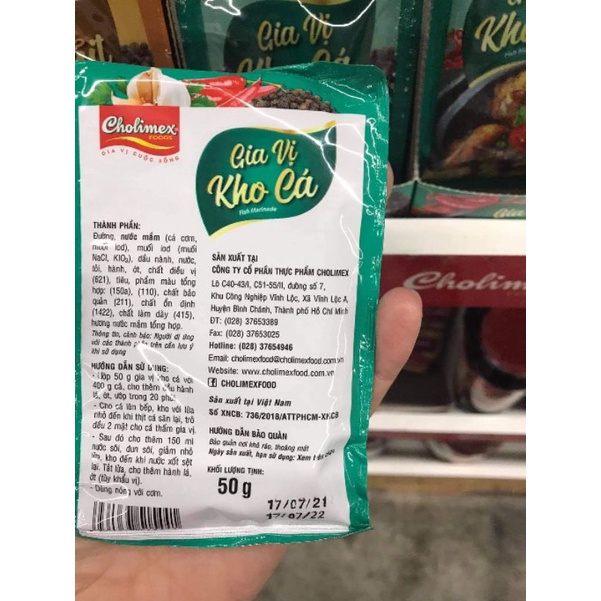 CHOLIMEX gia vị kho cá/thịt gói 50g