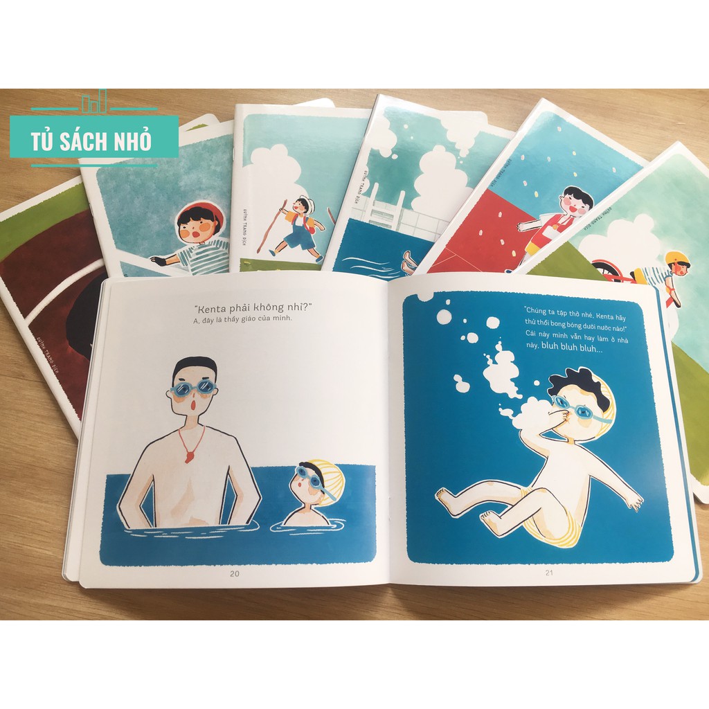 Sách Ehon - Kenta Chơi Thể Thao - Mùa Hè Của Kenta - Combo 6 cuốn ehon Nhật Bản cho bé từ 3 tuổi