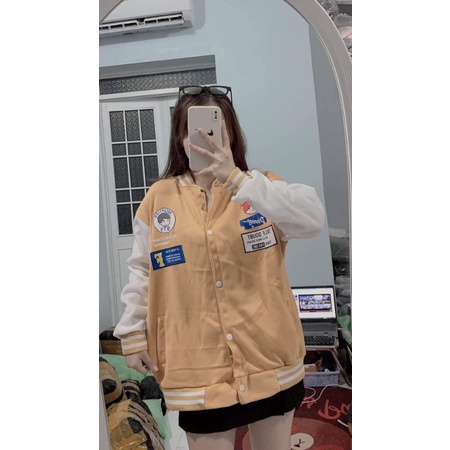 Áo Bomber Nỉ Ngoại Thêu Hình Cậu Bé , Áo Khoác Phông Nam Nữ | BigBuy360 - bigbuy360.vn