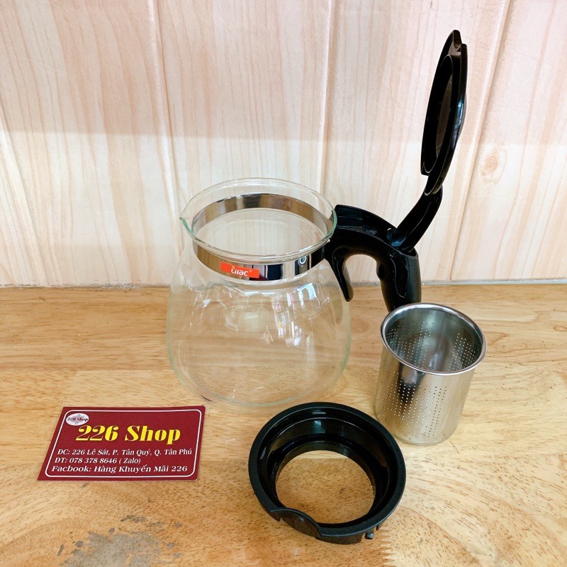 Bình lọc trà thuỷ tinh chịu nhiệt cao cấp Lilac [lõi lọc inox 304].Chịu nhiệt đến 100 độ | BigBuy360 - bigbuy360.vn