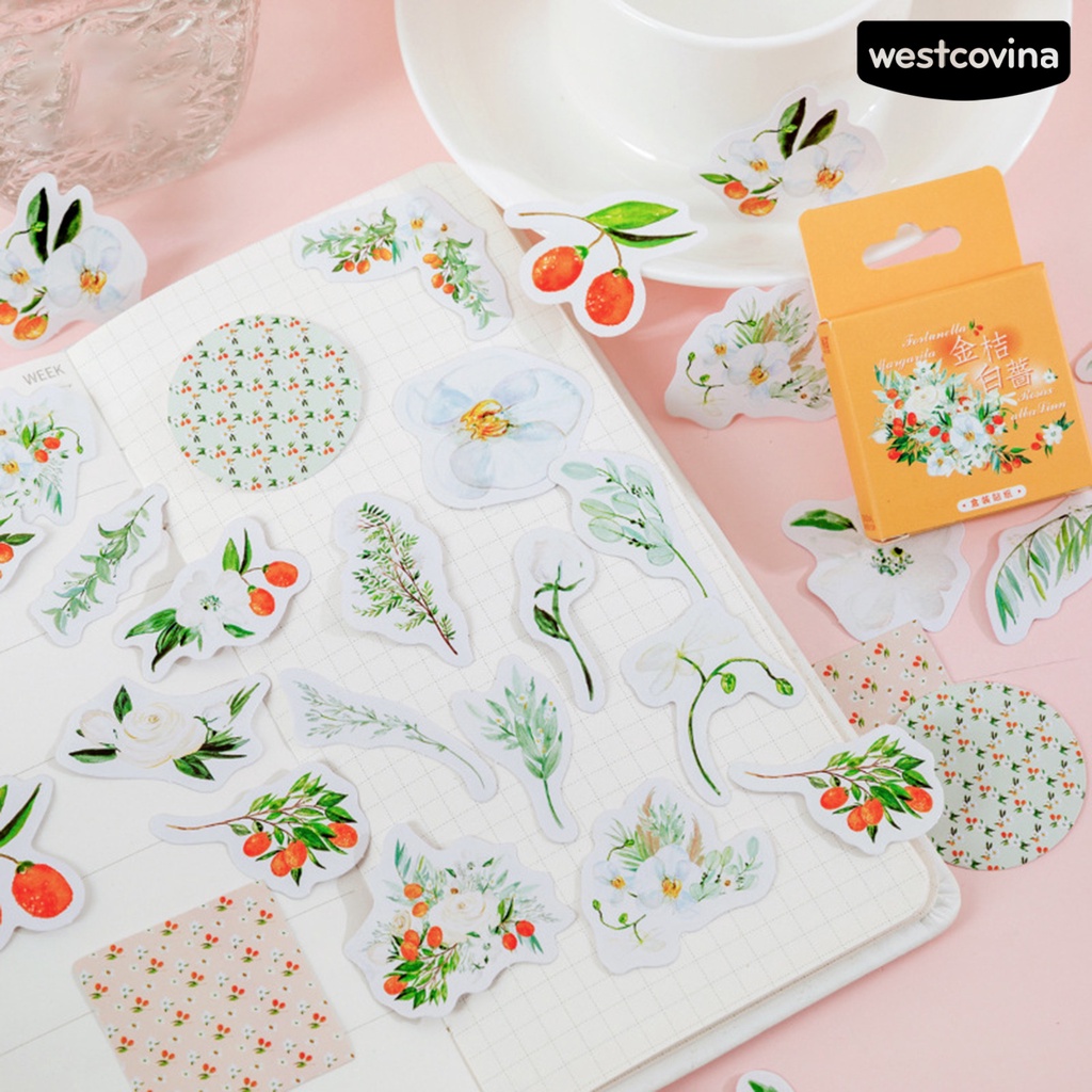 [Hot]✍1 Hộp Nhãn Dán Hình Bông Hoa Trang Trí Văn Phòng Phẩm