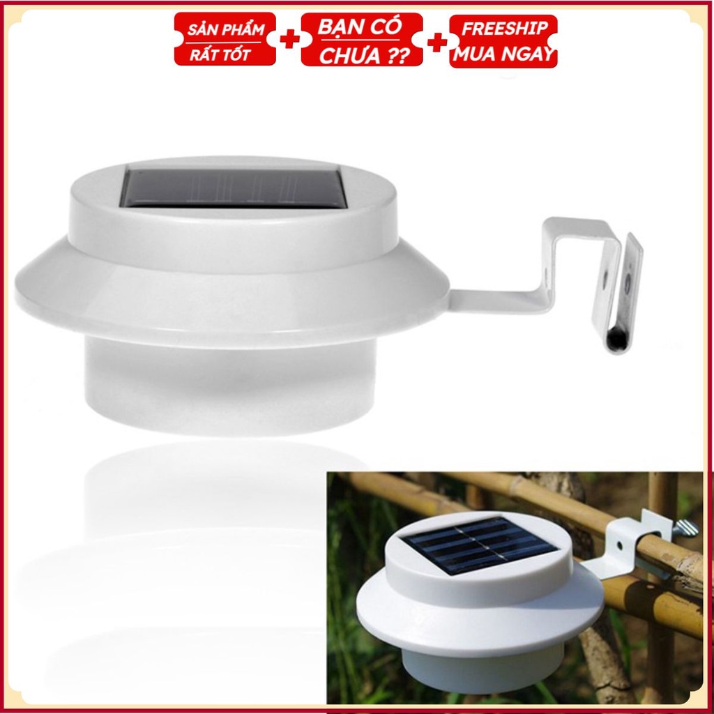 Đèn Chiếu Sáng Năng Lượng Mặt Trời Kiểu Mũ Tròn 3 Led