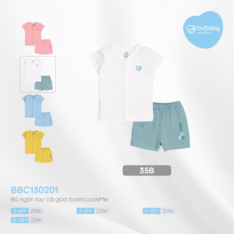 Bu baby - Bộ cộc tay cài giữa KyomiLookMe BBC1302.01