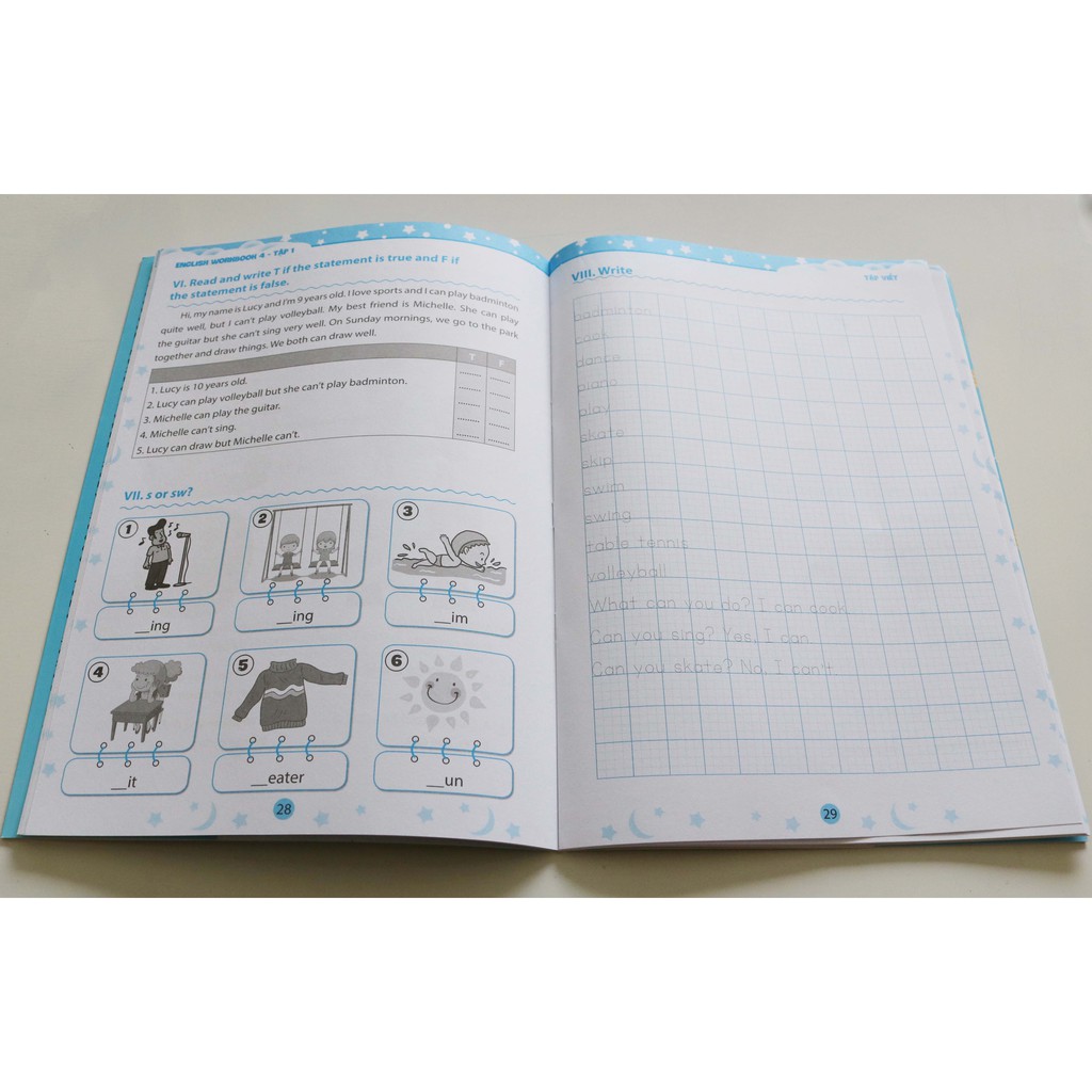 Sách - Bài Tập Bổ Trợ Luyện Viết Tiếng Anh - English Workbook Lớp 4 Tập 1