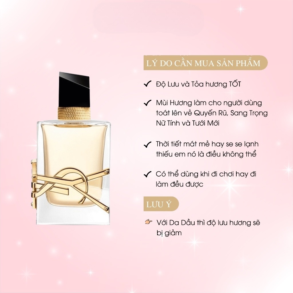 Nước hoa Nữ Yves Saint Laurent Libre YSL dung tích 90ml nồng độ EDP hương thơm quyến rũ nữ tính cuốn hút
