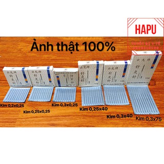 Hộp 100 kim châm cứu Vân Long vô trùng dạng vỉ