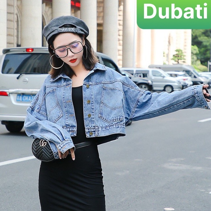 ÁO KHOÁC JEAN NỮ CHẤT BÒ NÚT SAU SÀNH ĐIỆU PHONG CÁCH TRẺ TRUNG- DUBATI FASHION