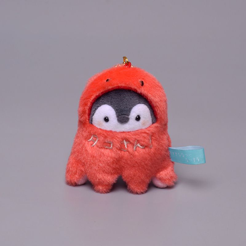 8cm lovely Koupen Chan Cute Penguin Plush Pendant Egg Toast Milk Dress Up Soft Keychain kid gift