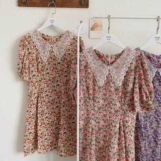 VÁY HOA NHÍ LỤA HÀN VINTAGE HÀN QUỐC