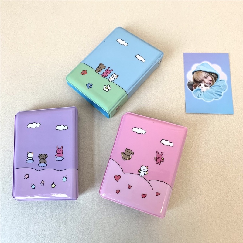 Mini Binder/Collect book 1 ô chữ Hàn để ảnh, card kèm sheet