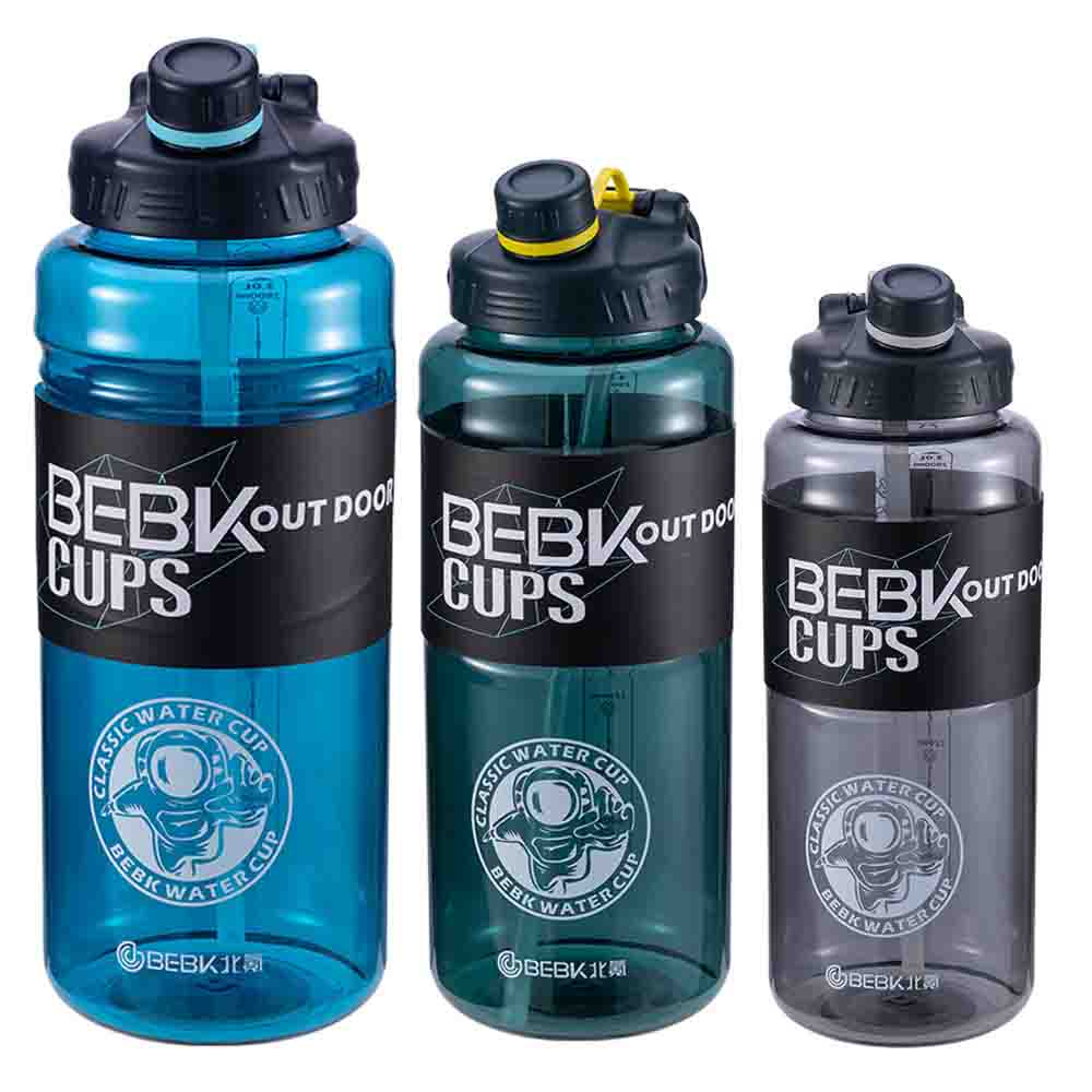 Bình nước không BPA sức chứa lớn 1700ml/ 2300ml/ 3000ml có tay cầm nhỏ gọn cho thể dục gym thể thao