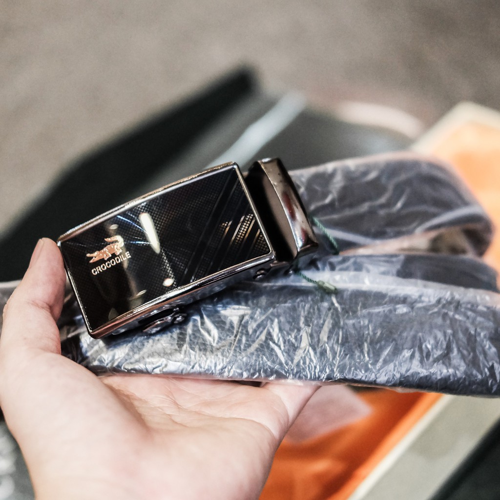 [LẺ = SỈ) Thắt Lưng Nam Cá Sấu Sang Trọng Dây Lưng Full Box (Hộp + tag hãng đầy đủ ) Như Hình Giá Rẻ