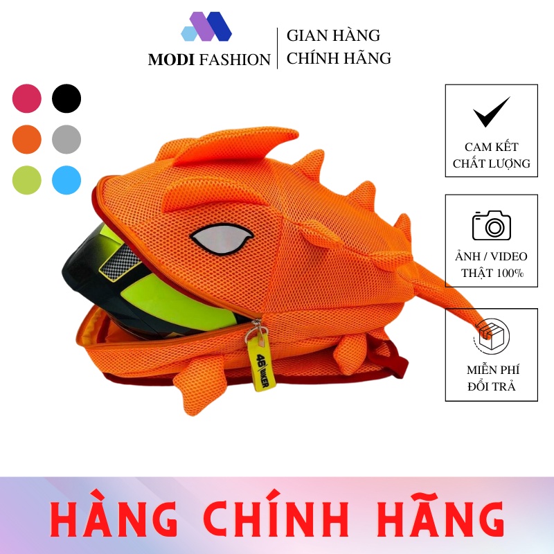 Balo đi học, balo khủng long vải lưới size lớn nhiều màu cao cấp lưới kháng bụi đựng nón bảo hiểm - Modistore mã Fl03