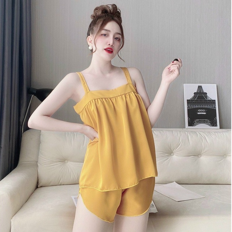 Bộ ngủ Sexy Bộ Đồ Ngủ 2 Dây Mềm Mại Thoải Mái Freesize <65kg | BigBuy360 - bigbuy360.vn