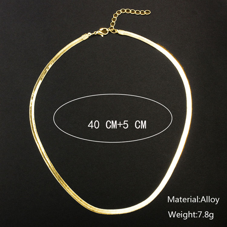 Vòng Cổ Choker Dạng Xích Rắn Mạ Vàng / Bạc Thời Trang Phong Cách Punk Unisex