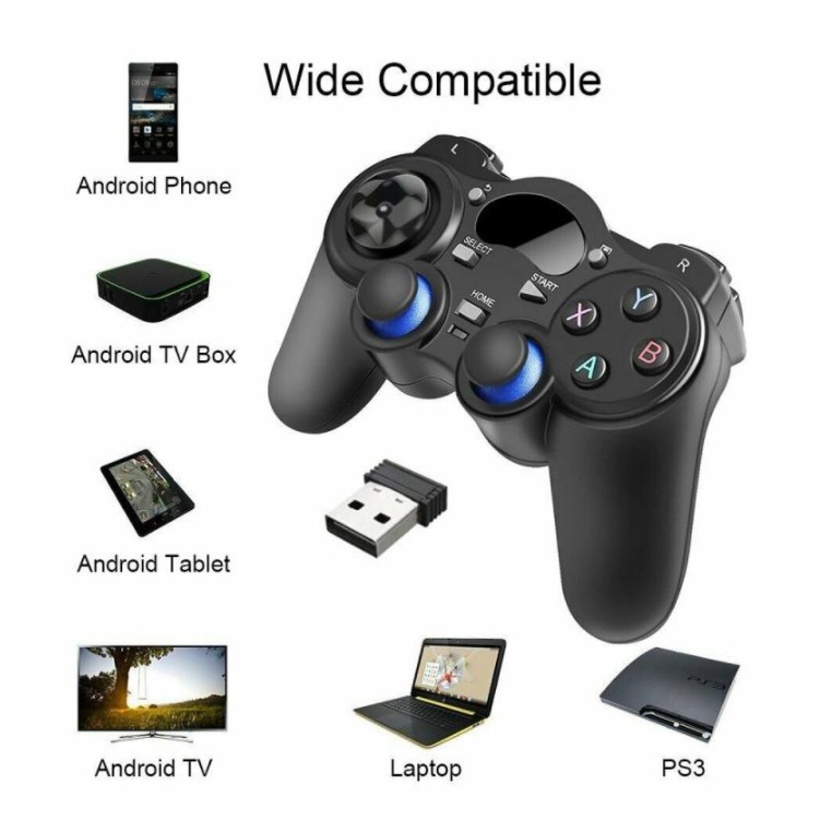 Tay cầm game PS3 không dây 2.4G chơi trên PC, Laptop, Điện Thoại Android, Android Smart TV, TV Box, Máy PS3 - Full Skill