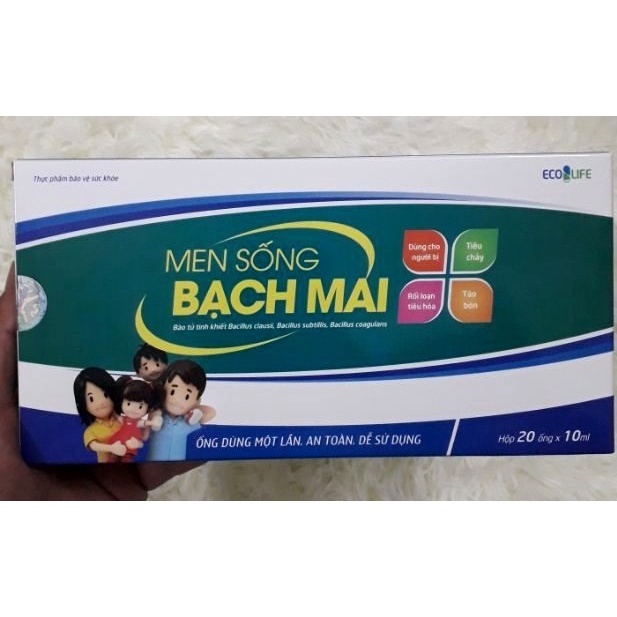Men sống bạch mai hộp 20 ống
