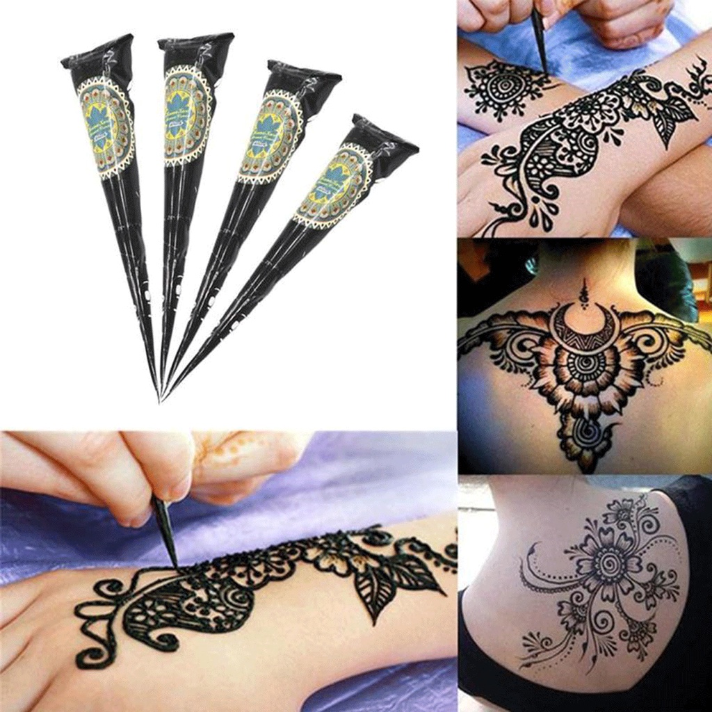 Kem xăm Henna - Kem Xăm Tạm thời,  Khuôn Xăm Tạm Thời Tattoo, Khuôn Xăm Hình Trái Tim, Phương Hướng, Bài Quy, Cơ, Át, Bí