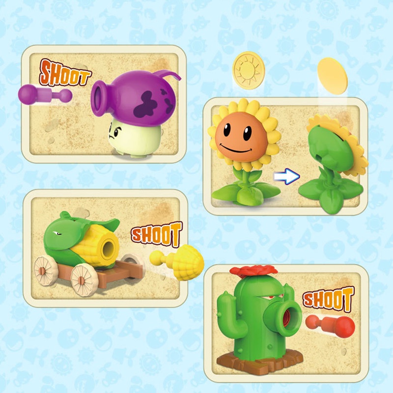 Cây Anime vs. Đồ Chơi Khối Xây Dựng Hình Zombies / Hoa Hướng Dương / Xương Rồng / Hạt Đậ