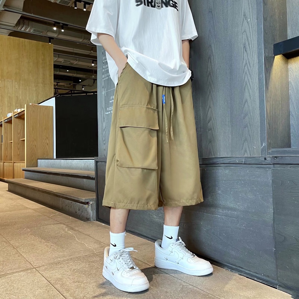 Quần ngắn ống rộng Phối Nhiều Túi Thời Trang Mùa Hè Dành Cho Nam / Size M-2XL