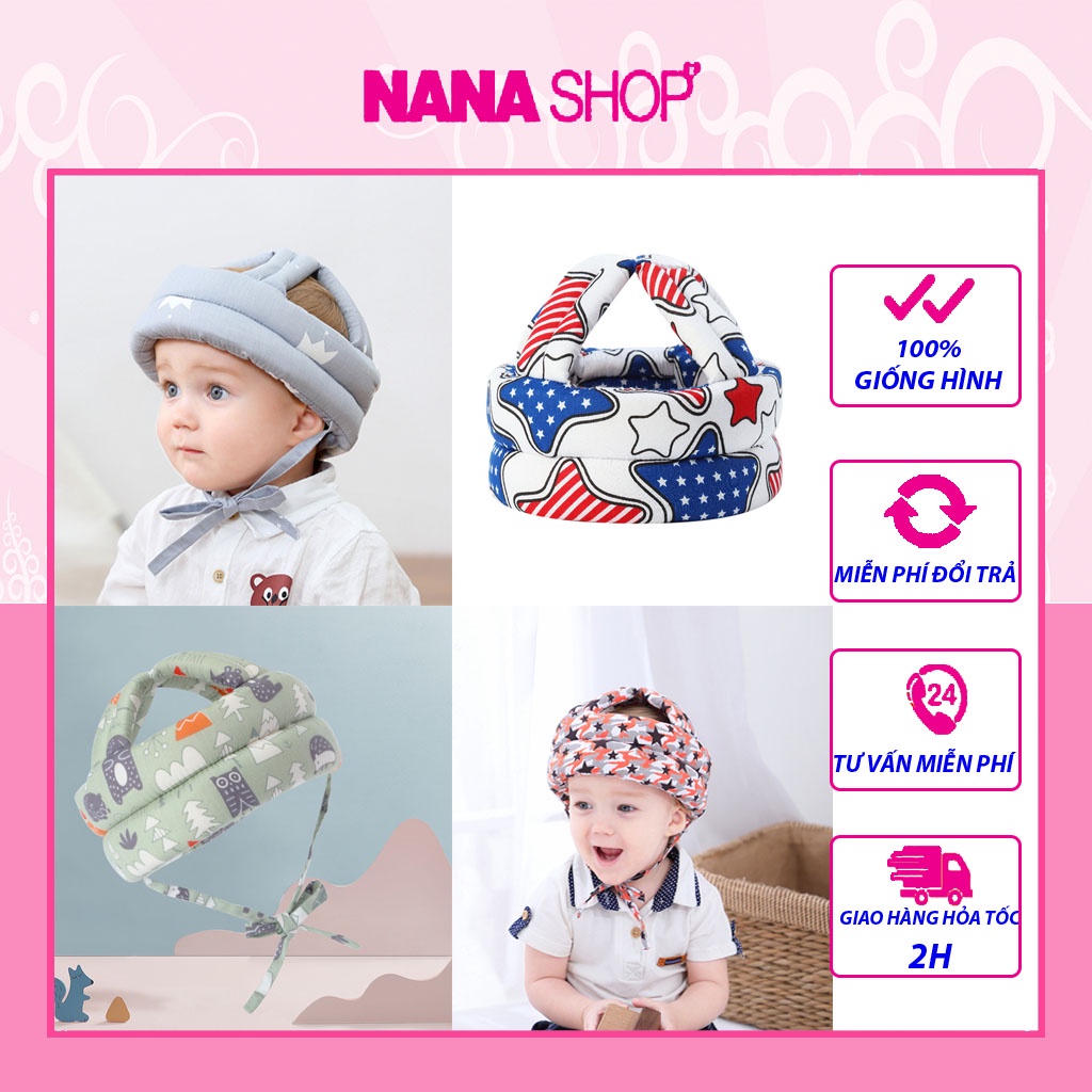 Mũ bảo vệ đầu an toàn cho bé tập đi, tập ngồi, cho bé từ 6 tháng - 3 tuổi