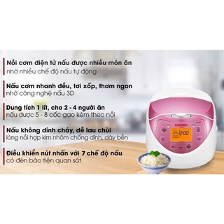 Nồi cơm điện tử Cuckoo 1 lít 0631F.
