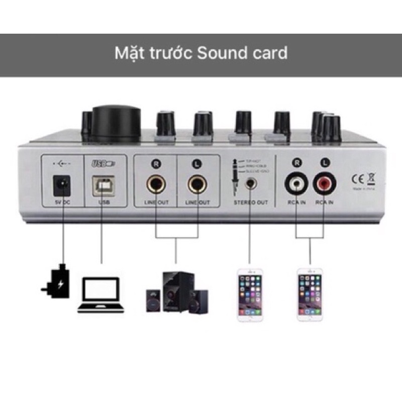 Bộ chỉnh âm thanh Soundcard U16k3 ALCTRON hát karaoke hát livestream cao cấp