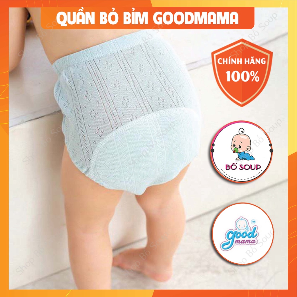 Quần bỏ bỉm cho bé Goodmama 6 lớp thấm hút tuyệt đối size 80-90-100 cho bé từ 5kg-15kg