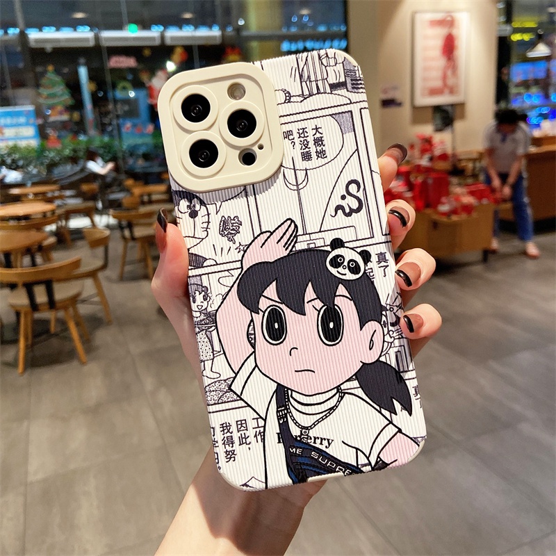 Ốp điện thoại họa tiết Doraemon Nobita Nobi Shizuka thích hợp cho IPHONE SE 2020 6 6S 7 8 PLUS 13 12 11 PRO X XS MAX XR