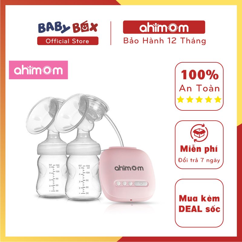 Máy hút sữa điện đôi Ahimom X Basic - máy vắt sữa kích sữa chính hãng BH 12 tháng - Babybox