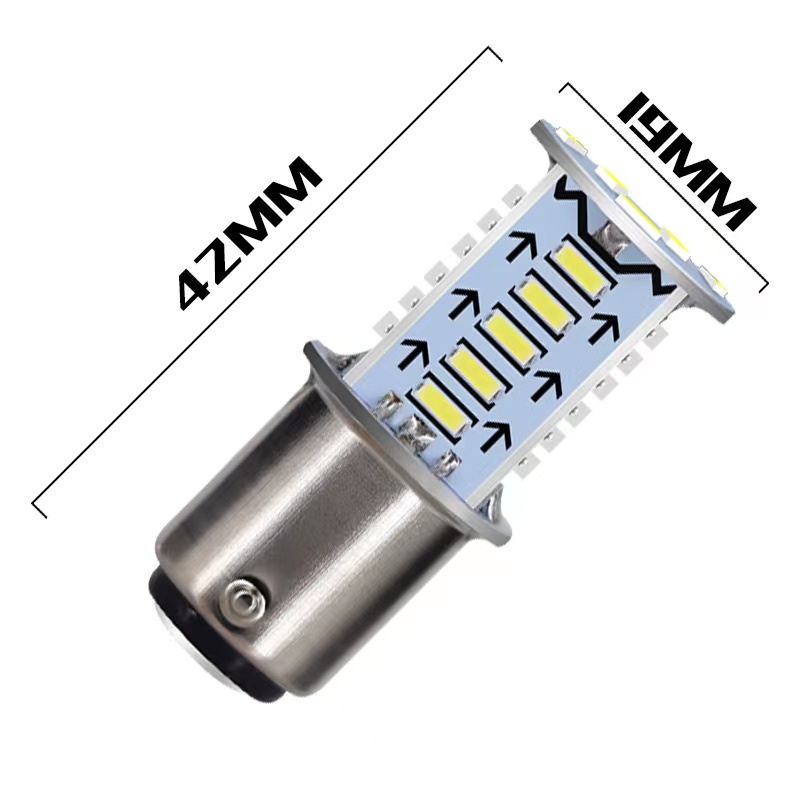 2 Chế độ 1157 Đèn tín hiệu LED BAY15D Đèn phanh Chế độ nhấp nháy & Chế độ chảy Bóng đèn LED P21 / 5W Đuôi công viên Đèn LED phanh xe máy