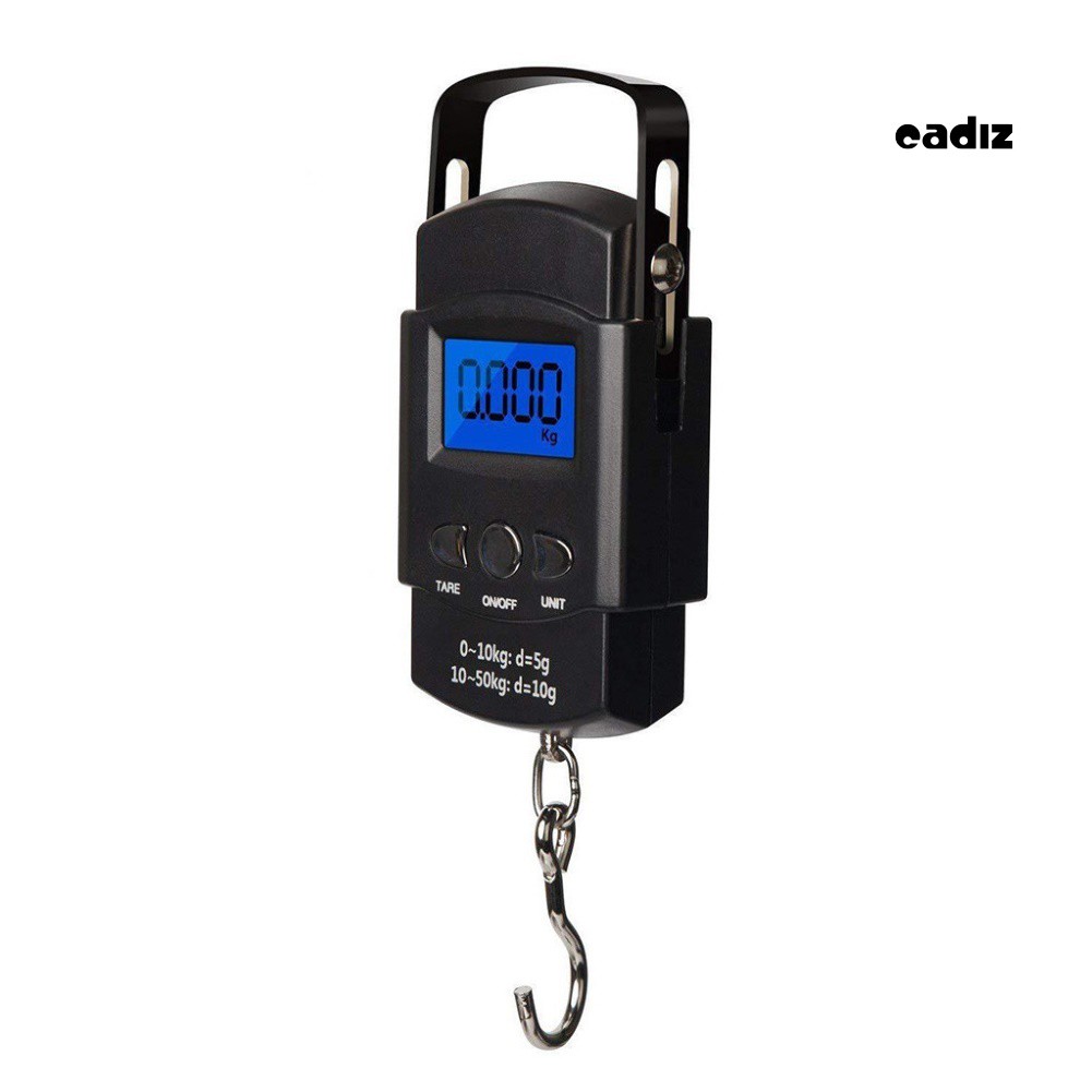 Cân đo cá có móc treo màn hình LCD kỹ thuật số chạy điện với đèn nền tiện dụng