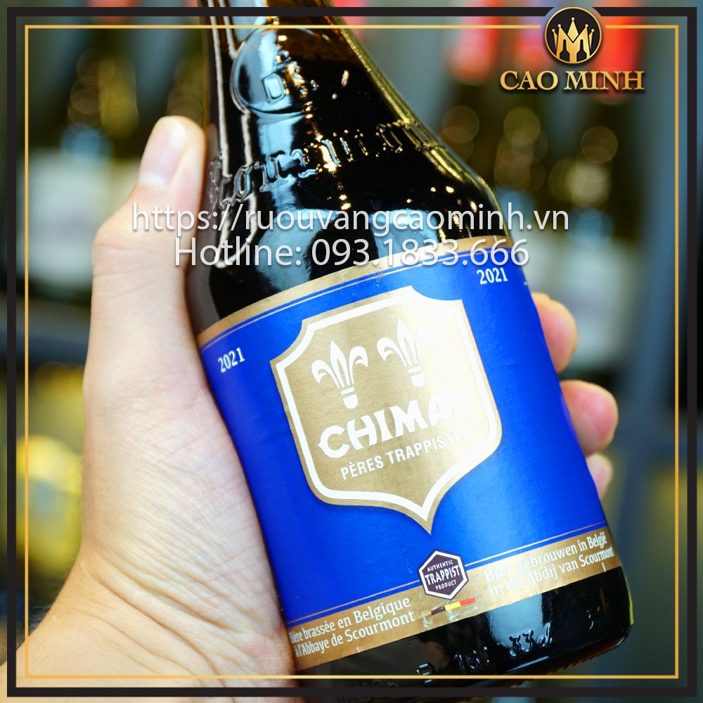 Bia Chimay Xanh 9% Chai 330ml Nhập Khẩu Bỉ