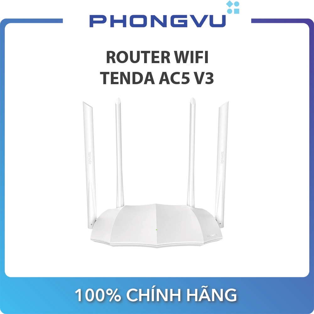 Router Wifi Tenda AC5 V3 (Trắng) - Bảo hành 36 tháng