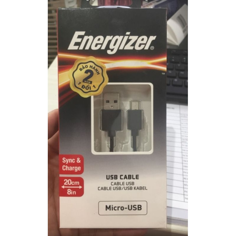 Cáp Sạc Energizer tròn 20cm