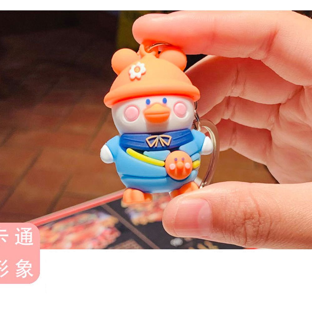 Móc khóa gắn búp bê vịt vàng dễ thương dùng làm quà tặng