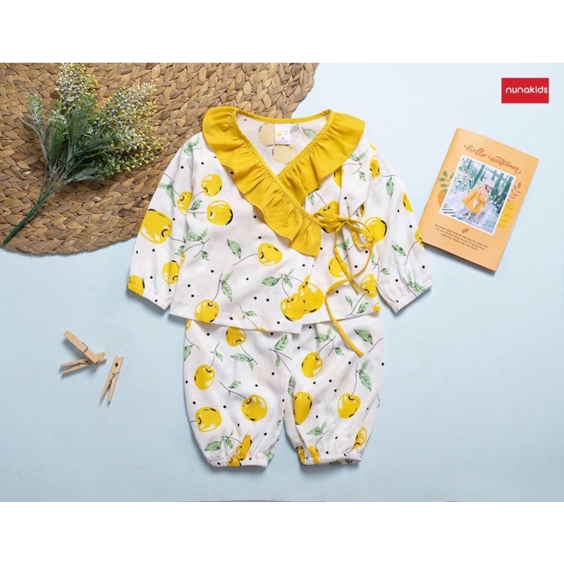 Bộ YUKATA mặc ngủ, mặc nhà cho bé gái chuẩn size