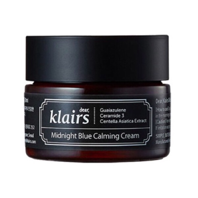 Kem Dưỡng Da Klairs Midnight Blue Calming Cream Lọ 30ml Nhập Khẩu