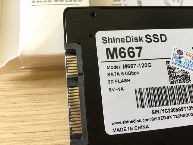 [RẺ VÔ ĐỊCH]-[MÃ NAMP456 GIẢM 10K ĐƠN 400K] Ổ cứng SSD ShineDisk M667 120GB, 240GB SATA 3 - BH 1 đổi 1 trong 36 tháng