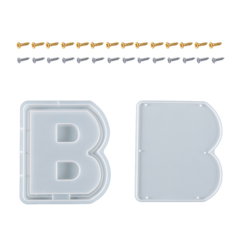 Sa Khuôn Silicone Làm Hộp Đựng Tiền Xu Hình Chữ Cái DIY