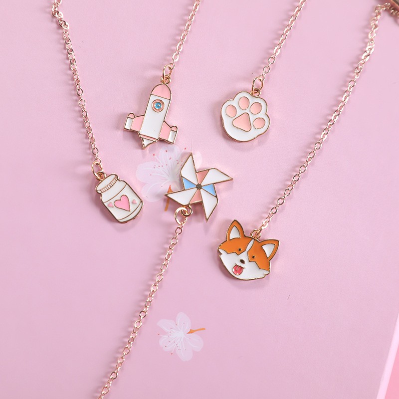 Bookmark Đánh Dấu Trang Sách Bằng Kim Loại Enamel Cute