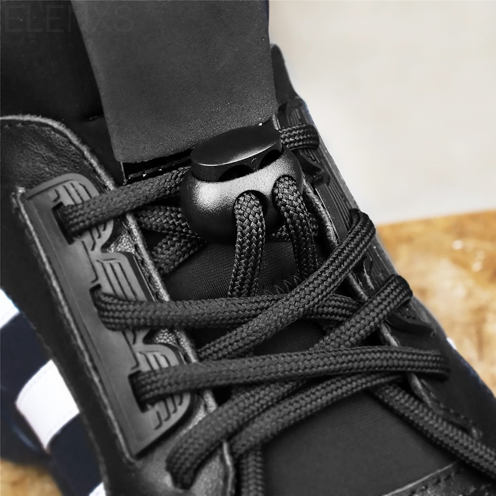 Set 10 nút khóa buộc dây làm từ nhựa thiết kế lỗ kép làm thủ công may quần áo ELEN