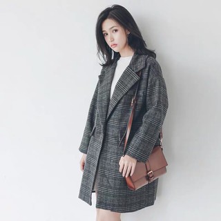[Hàng oder 10-15 ngày về] Áo dạ kẻ