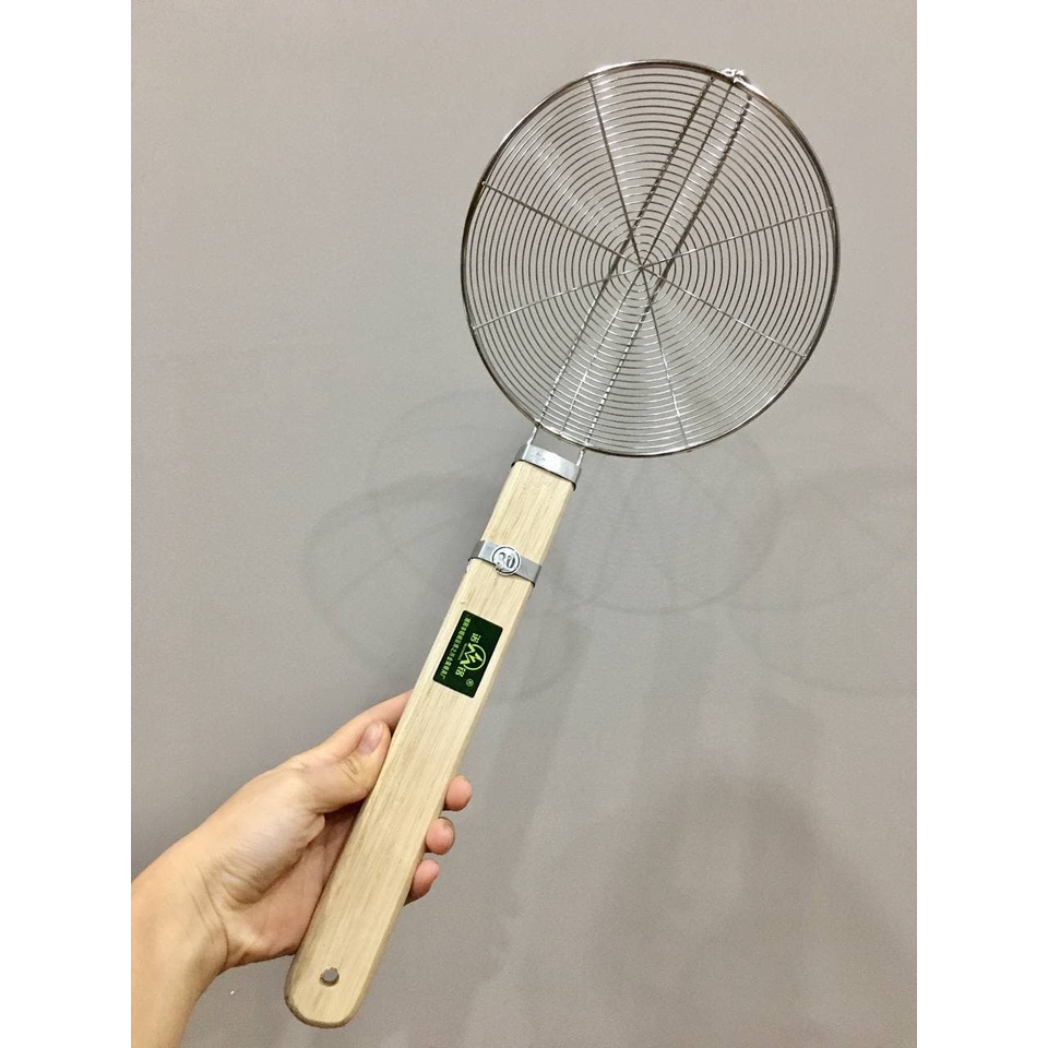 Vợt vòng inox cán gỗ
