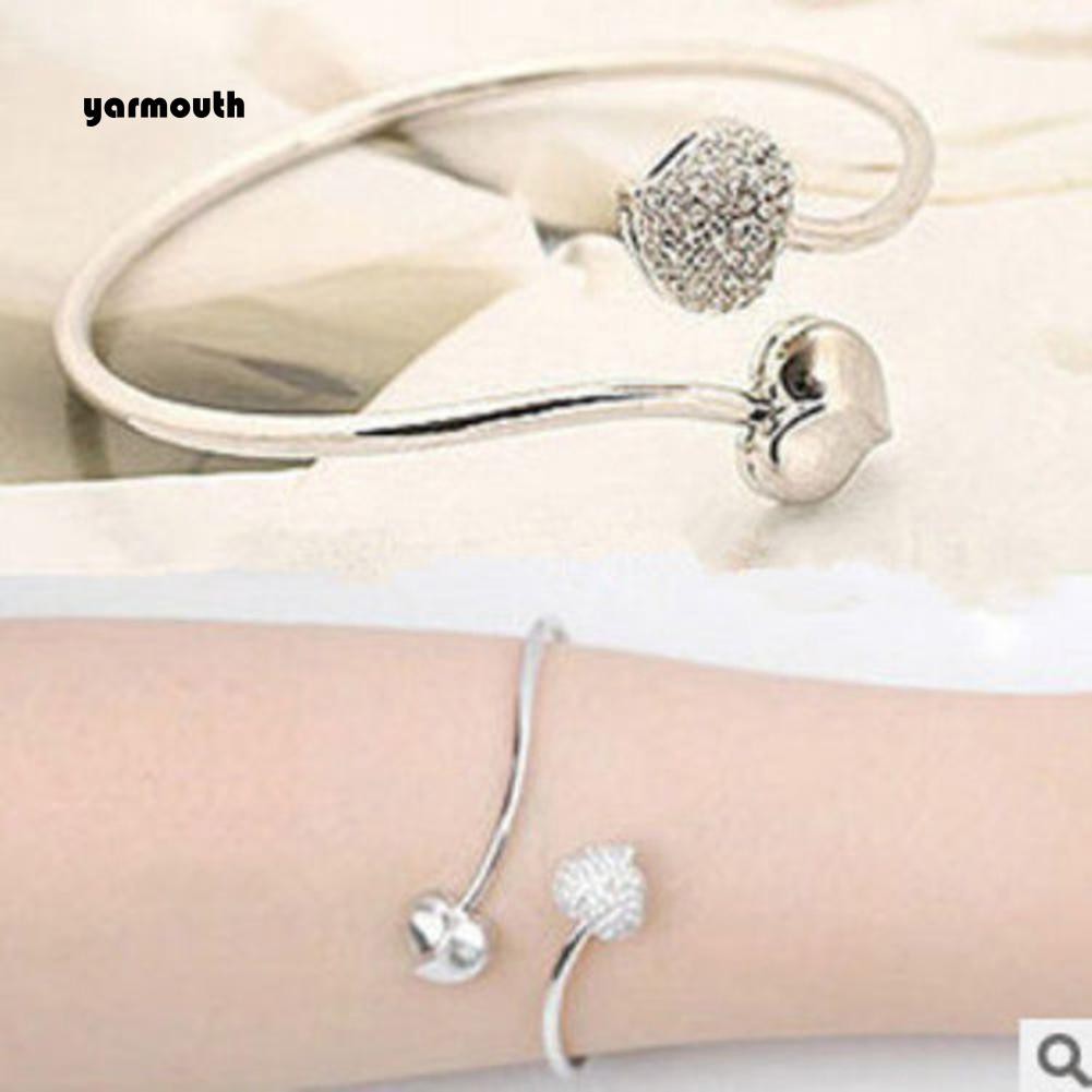 Vòng Đeo Tay HìNh TráI Tim ĐíNh Kim Cương Giả