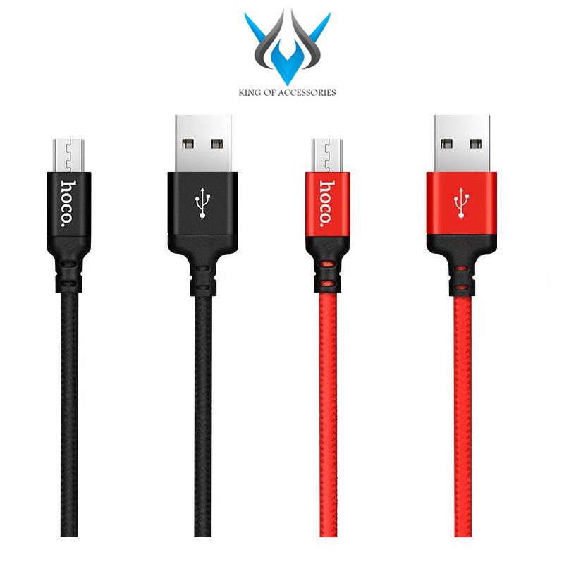 Cáp sạc dây dù Hoco X14 dài 1M - cổng microUSB (Hỗ trợ sạc nhanh)