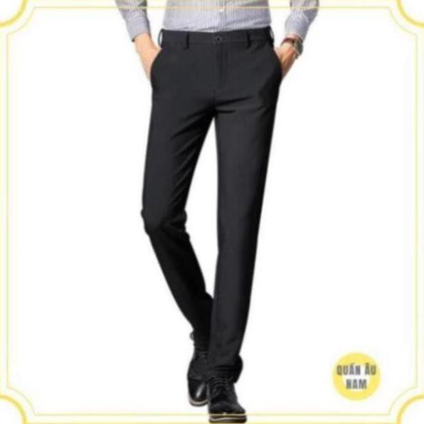 Quần âu nam ASOS đẹp vải co giãn nhẹ chống nhăn, quần tây nam cao cấp màu đen Hàn Quốc dáng ôm body [Thời trang nam]