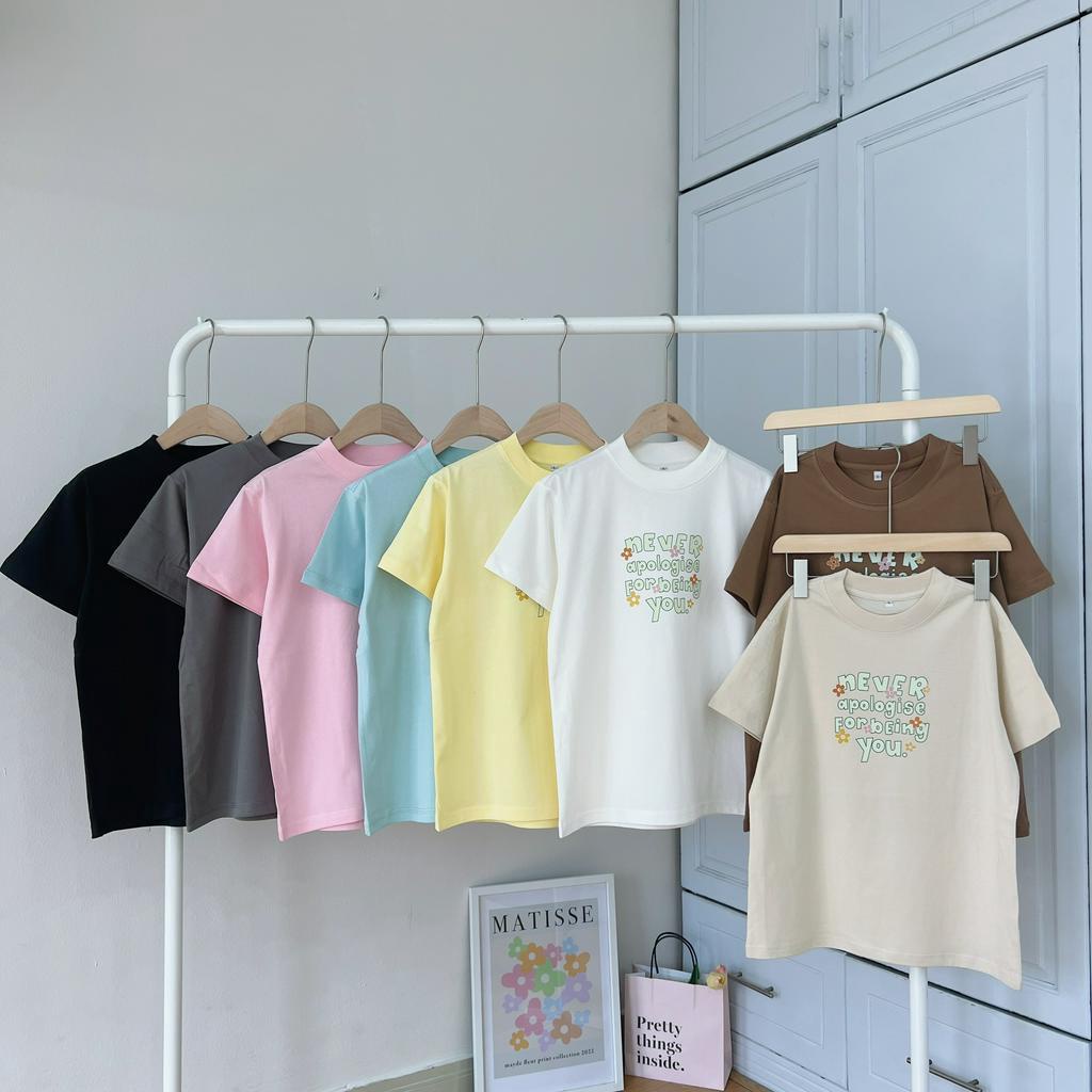 Áo baby tee nữ from vừa chất cotton mềm mịn thoáng mát