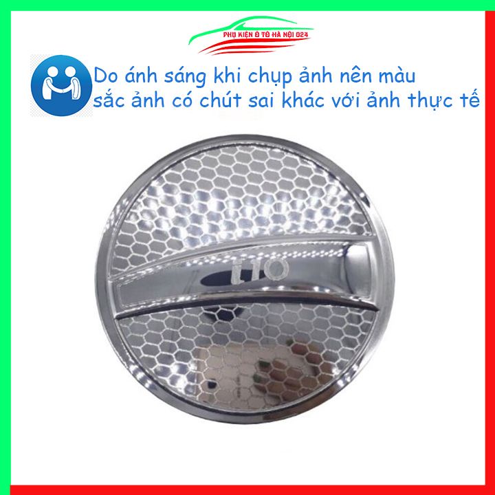 Ốp nắp xăng Grand i10 2014-2021 Hatchback mạ crom bảo vệ chống trầy trang trí ô tô