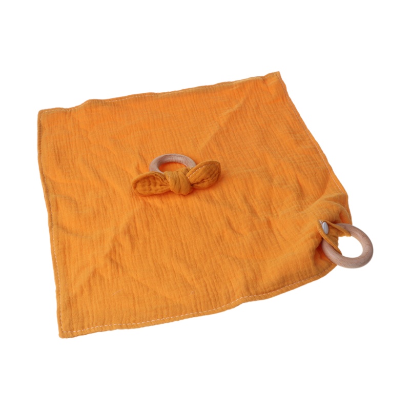 1 Bộ Yếm Ăn Cotton Hình Tai Thỏ Dễ Thương Cho Bé